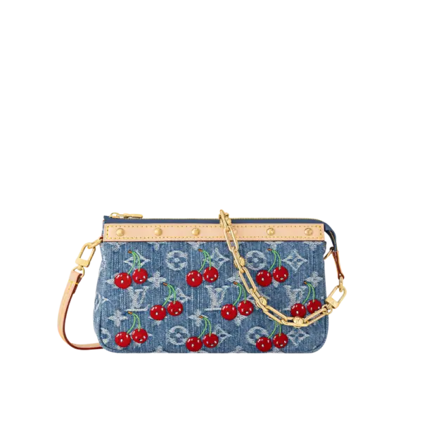Louis Vuitton LV x TM Pochette Accessoires Monogram Denim Cherry M13994