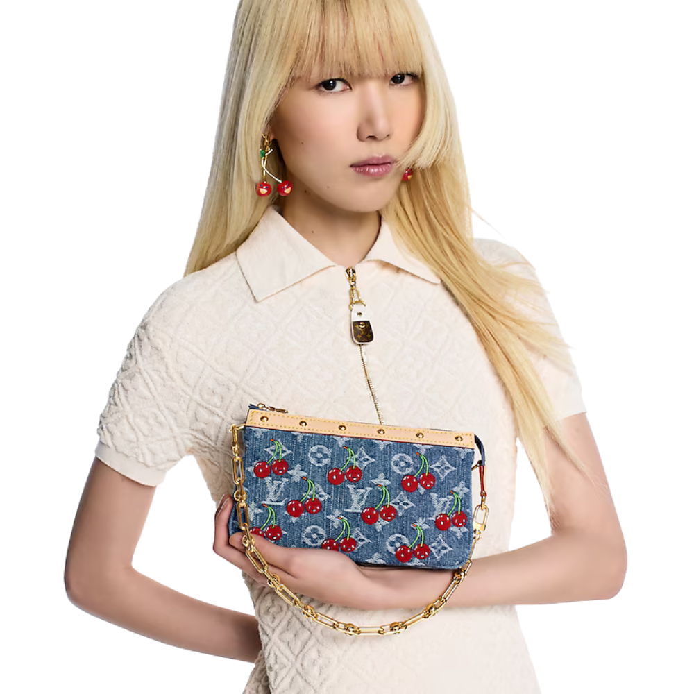 Louis Vuitton LV x TM Pochette Accessoires Monogram Denim Cherry M13994 - Image 6